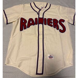 Seattle Rainiers Size XL 1940 Tacoma Ebbets Field Flannels Jersey Men #4 Vintage